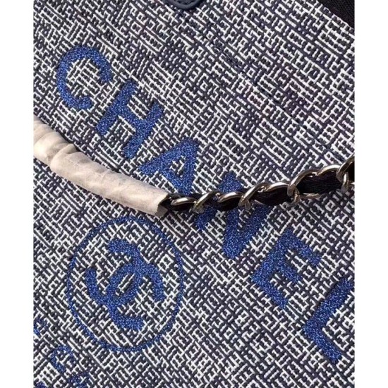 Replica Canvas Large Deauville Tote A66942 Blu