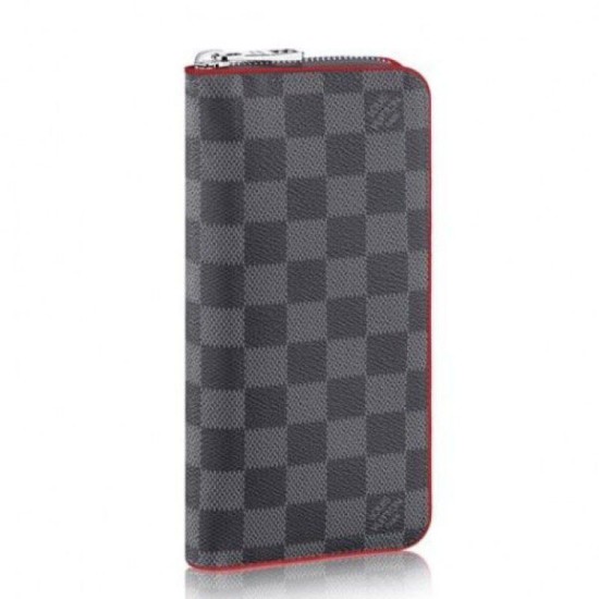 Replica Portafoglio Zippy Vertical Damier Graphite N63304