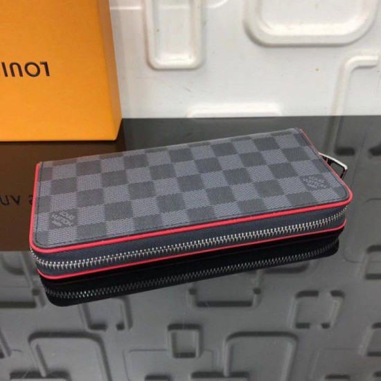 Replica Portafoglio Zippy Vertical Damier Graphite N63304