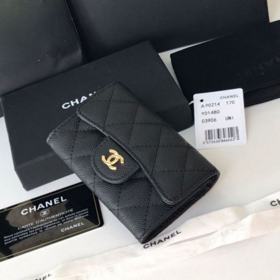 Replica Portamonete Classic Flap A31504 Nero