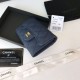 Replica Portamonete Classic Flap A31504 Blu scuro