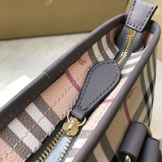 Replica Burberry Borsa con manico in PVC Caffè