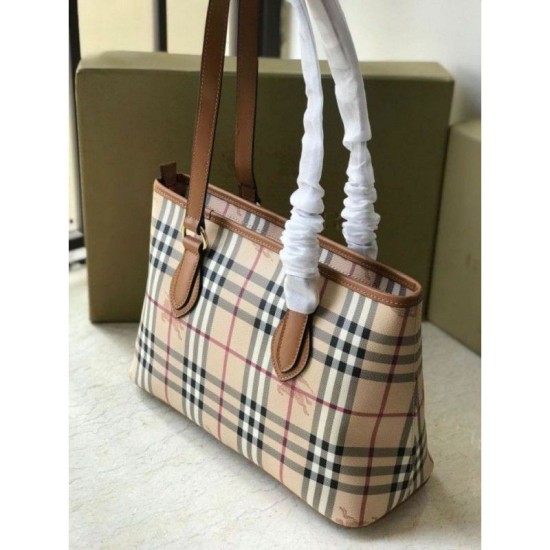 Replica Burberry Borsa per manico in PVC Marrone