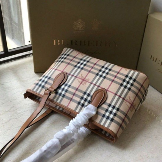 Replica Burberry Borsa per manico in PVC Marrone