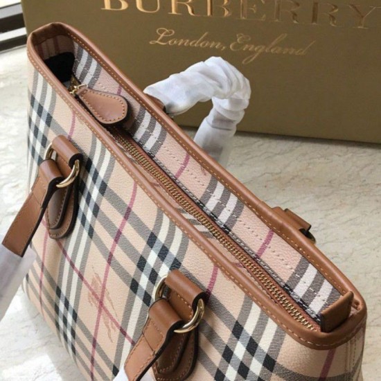 Replica Burberry Borsa per manico in PVC Marrone