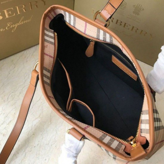Replica Burberry Borsa per manico in PVC Marrone