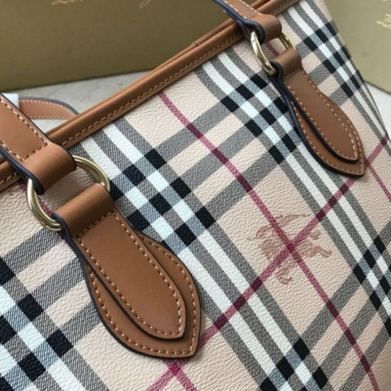 Replica Burberry Borsa per manico in PVC Marrone