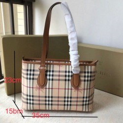 Replica Burberry Borsa per manico in PVC Marrone