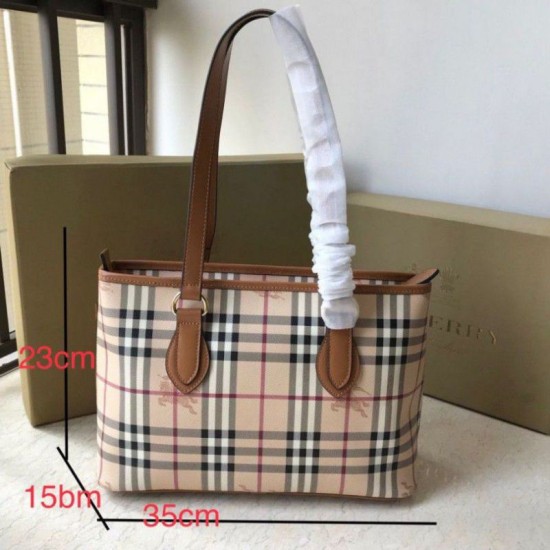 Replica Burberry Borsa per manico in PVC Marrone
