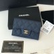 Replica Portamonete Classic Flap A31504 Blu scuro