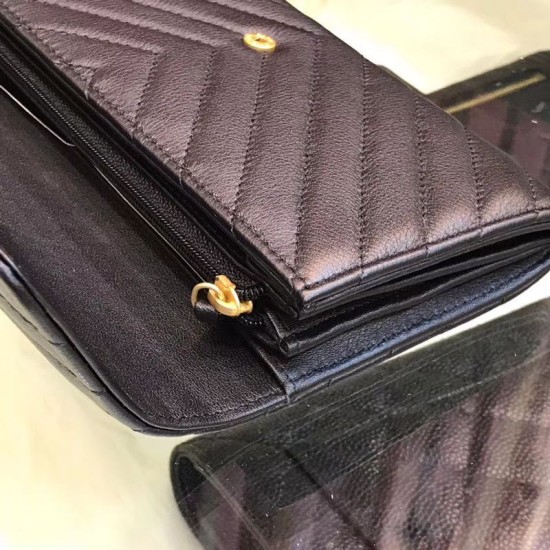 Replica Portafoglio lungo Chevron A31506 Nero Replica Portafoglio lungo Chevron A31506 Nero