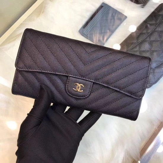 Replica Long Portafoglio Caviar Leather A31506 Black Replica Long Portafoglio Caviar Leather A31506 Black