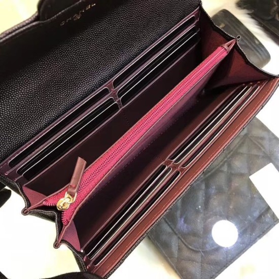 Replica Long Portafoglio Caviar Leather A31506 Black Replica Long Portafoglio Caviar Leather A31506 Black