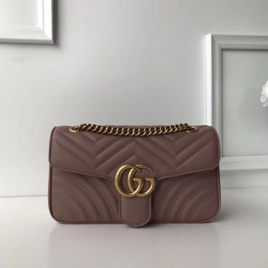 Replica GG Marmont Matelasse Mini Borse 443497 Rosa
