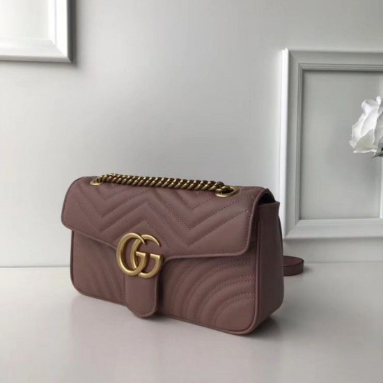 Replica GG Marmont Matelasse Mini Borse 443497 Rosa