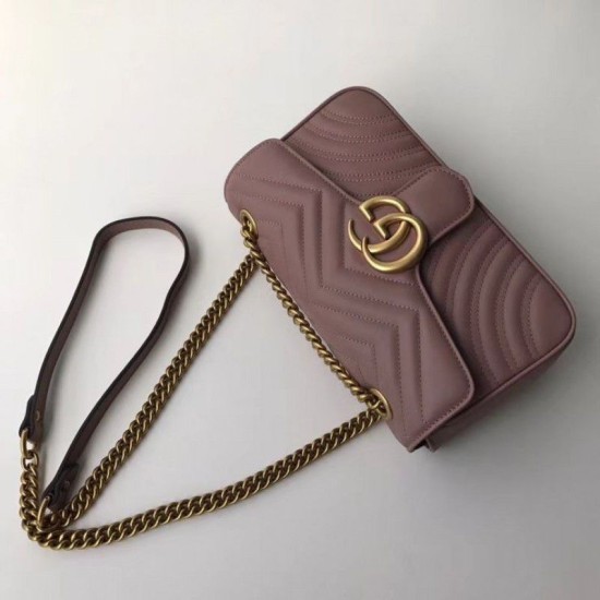 Replica GG Marmont Matelasse Mini Borse 443497 Rosa