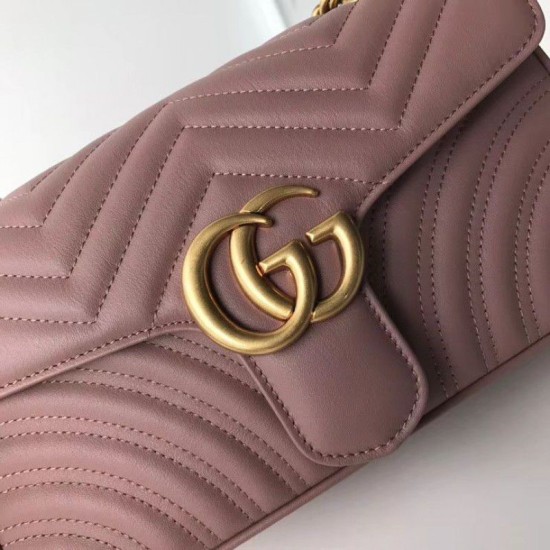 Replica GG Marmont Matelasse Mini Borse 443497 Rosa