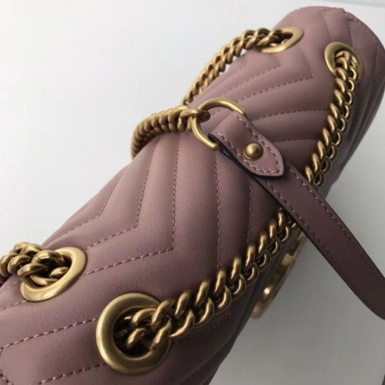 Replica GG Marmont Matelasse Mini Borse 443497 Rosa