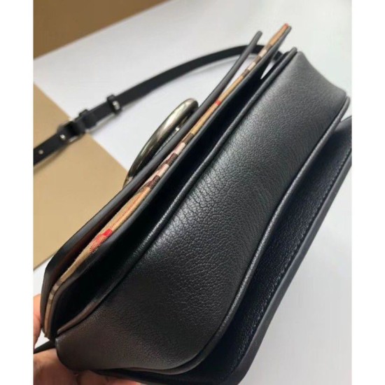 Replica Mini Vintage Check e Leather D-ring Borse Black