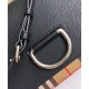 Replica Mini Vintage Check e Leather D-ring Borse Black