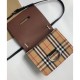Replica Mini Vintage Check e Leather D-ring Borse Black