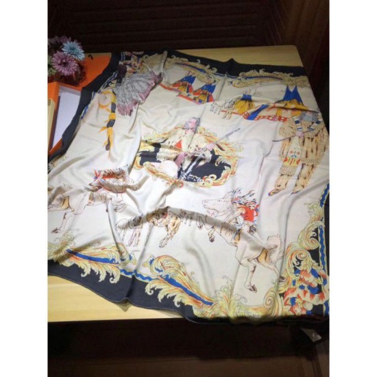 Replica Sciarpe di seta di cachemire Hermes 140 nero