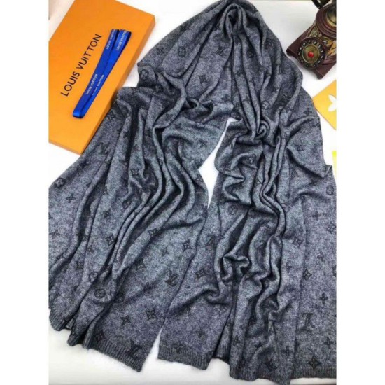 Replica Sciarpa classica in cashmere grigio