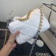 Replica Borsa Grande 19 in lana tweed con patta AS1162 AS1160 bianca