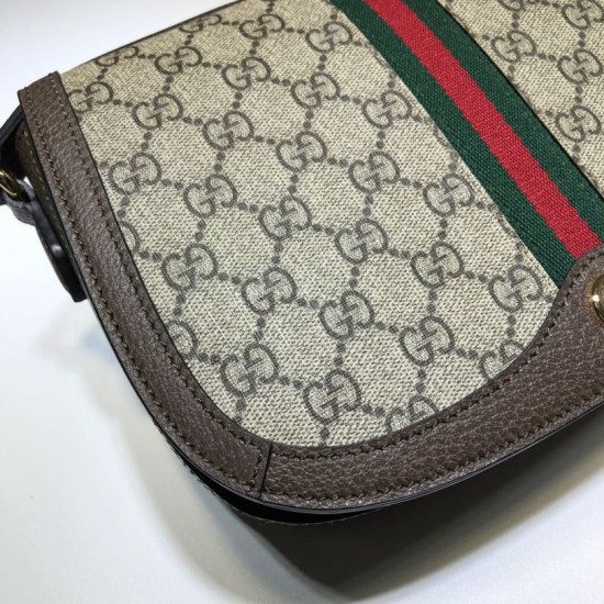 Replica Borsa a tracolla Ophidia GG piccola 601044 Dark Coffee