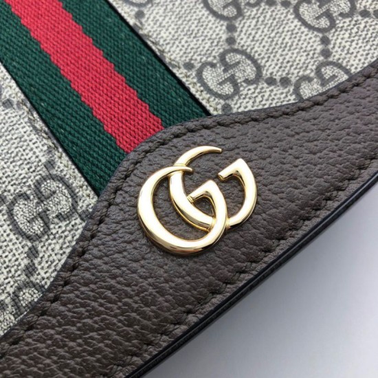 Replica Borsa a tracolla Ophidia GG piccola 601044 Dark Coffee