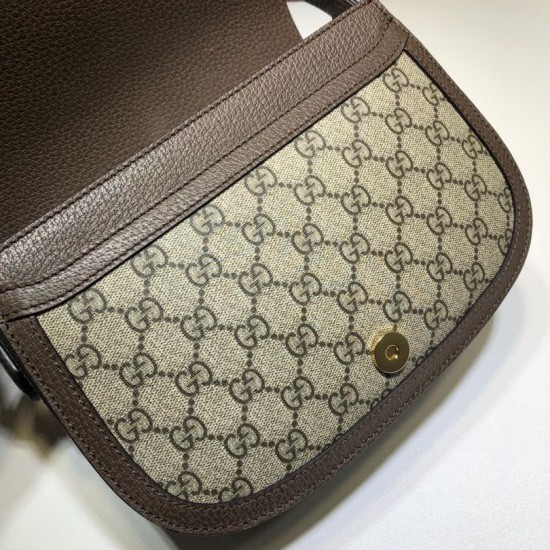 Replica Borsa a tracolla Ophidia GG piccola 601044 Dark Coffee