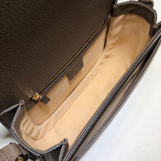 Replica Borsa a tracolla Ophidia GG piccola 601044 Dark Coffee