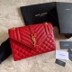 Replica Borsa a bustina media YSL Saint Laurent Mix Matelasse rossa