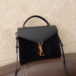 Replica Borsa con manico medio Yand Saint Laurent Cassandra nera
