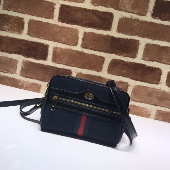 Replica Borsa mini Ophidia GG Flora 517350 blu scuro