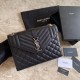 Replica Borsa per buste medie YSL Saint Laurent Mix Matelasse nero argento hardware