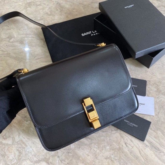 Replica Borsa YSL Saint Laurent Carre in pelle scamosciata nera