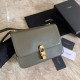 Replica Borsa YSL Saint Laurent Carre Satchel in pelle scamosciata verde chiaro