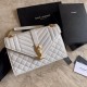 Replica Busta con busta media YSL Saint Laurent Mix Matelasse bianca
