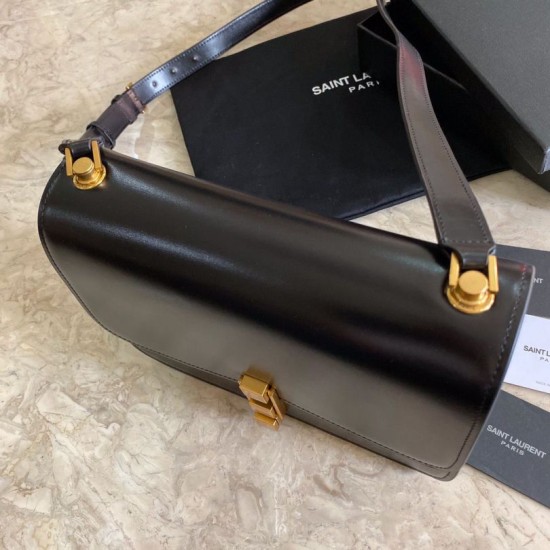 Replica Borsa YSL Saint Laurent Carre in pelle scamosciata nera