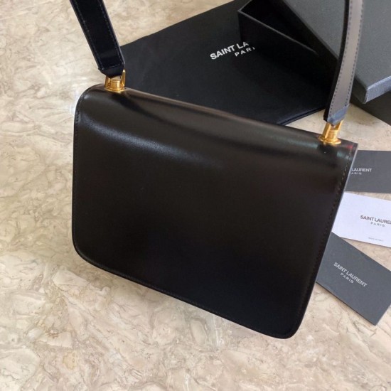 Replica Borsa YSL Saint Laurent Carre in pelle scamosciata nera