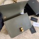 Replica Borsa YSL Saint Laurent Carre Satchel in pelle scamosciata verde chiaro