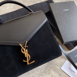 Replica Borsa con manico medio Yand Saint Laurent Cassandra nera