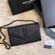 Replica Portafoglio con catena YSL Saint Laurent con busta a catena in pelle martellata nera nera hardware