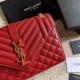 Replica Borsa a bustina media YSL Saint Laurent Mix Matelasse rossa