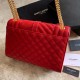 Replica Borsa a bustina media YSL Saint Laurent Mix Matelasse rossa