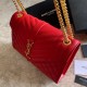 Replica Borsa a bustina media YSL Saint Laurent Mix Matelasse rossa