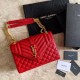 Replica Borsa a bustina media YSL Saint Laurent Mix Matelasse rossa