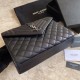 Replica Borsa per buste medie YSL Saint Laurent Mix Matelasse nero argento hardware