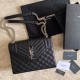 Replica Borsa per buste medie YSL Saint Laurent Mix Matelasse nero argento hardware